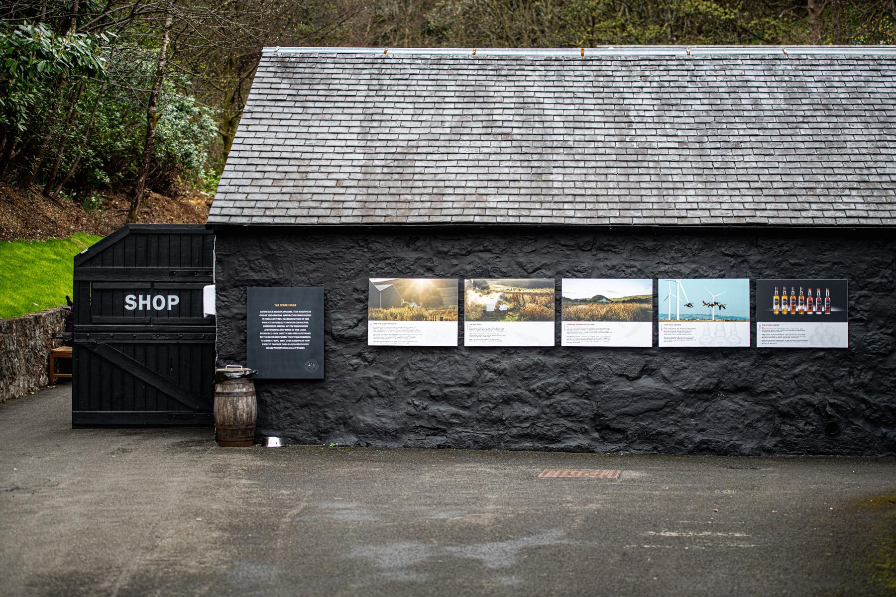 Glengoyne whisky distillery brand home building exterior 