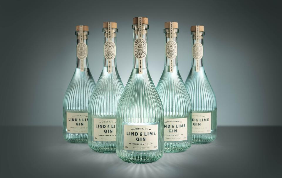 Lind and Lime Gin Bottle Brand Packaging